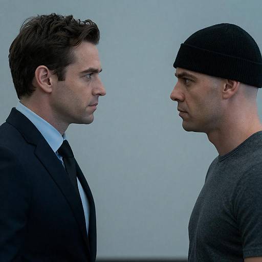 Intense Close-Up of Two Men