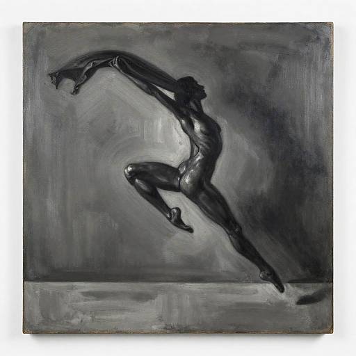 Robert Longo Style Dancer Charcoal Art