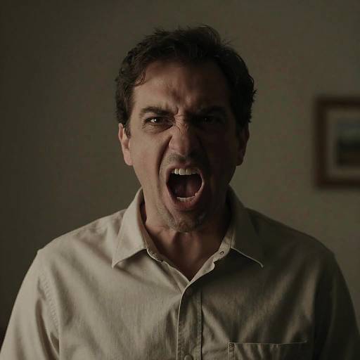 Angry Middle-aged Man Yelling