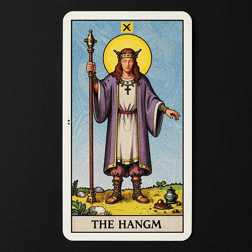 Psychedelic Steampunk Hanged Man Tarot