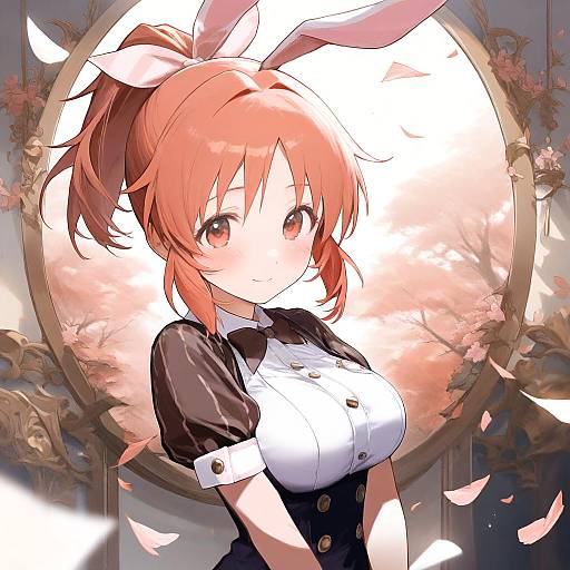 Illustration of Abe nana, idolmaster in the style of Tetsurou (fe+)