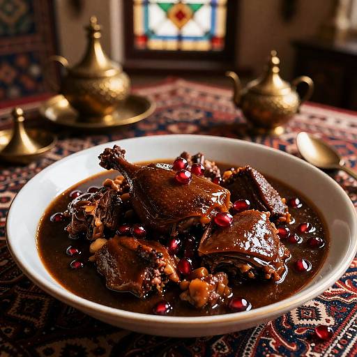 Persian Fesenjan with Duck and Pomegranate