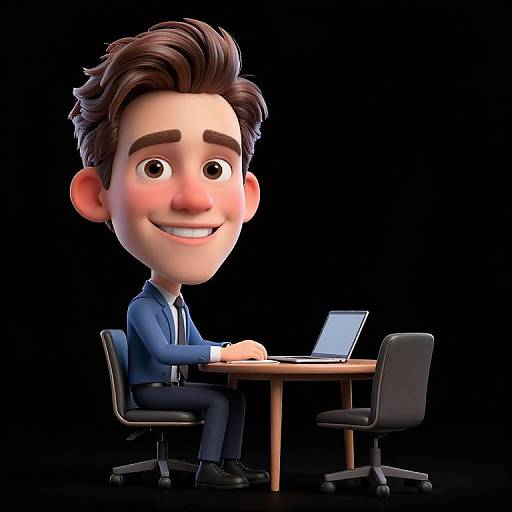 3D Pixar-Style Executive Caricature