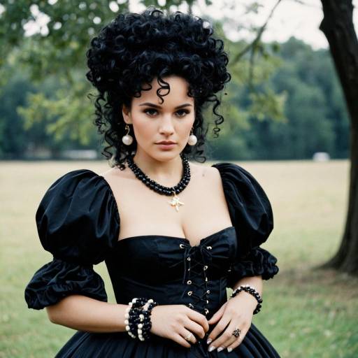 Woman in Adam Ant Inspired Costume Outdoors