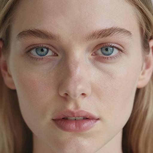 Intense Close-Up of a Woman's Face