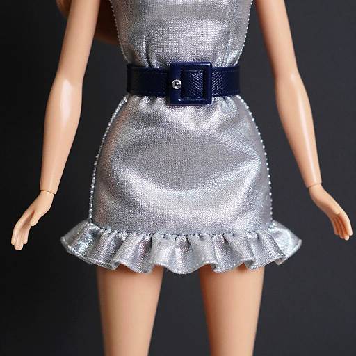 Barbie Doll in Silver Micro Miniskirt