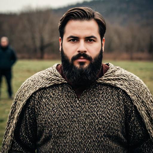 Realistic Outdoor Portrait of Bearded Man