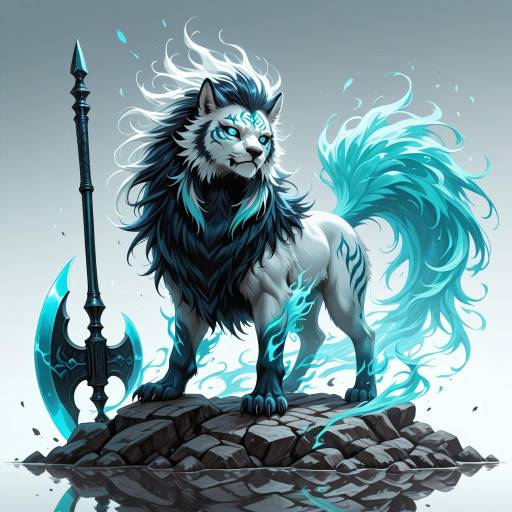 Fierce Warrior with Feathered Mane Fierce Warrior with Feathered Mane