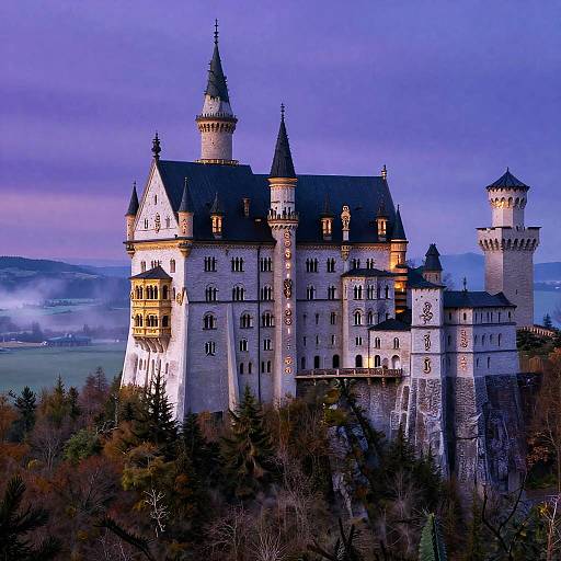 Fantasy Castle on Enchanted Cliff