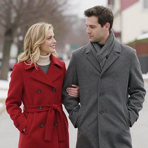 Romantic Winter Moment Outdoors