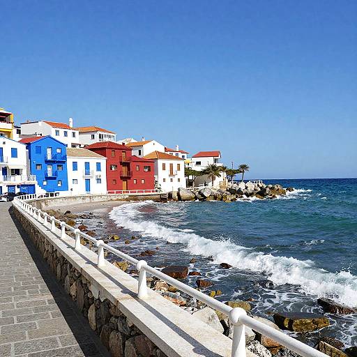 Vibrant Mediterranean Coastal Village