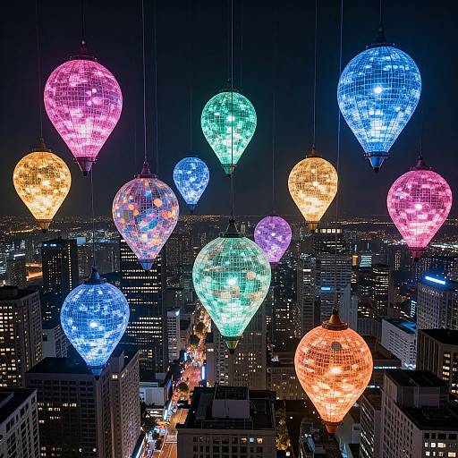 Luminous Domes Over Vibrant Metropolis