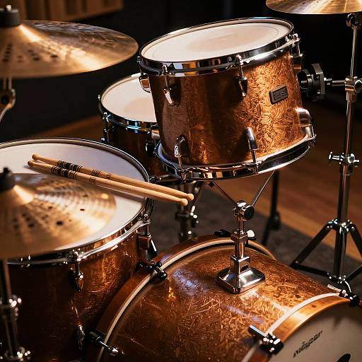 Close-Up Shiny Schlagzeug Drum Kit