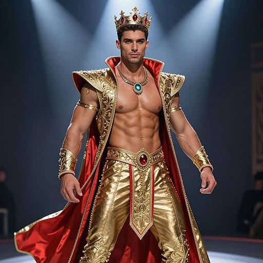 Majestic Male Model in Regal Costume