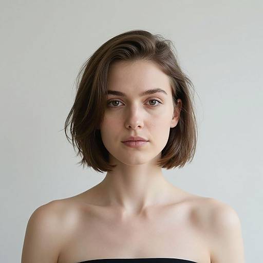 Minimalist Edgy Blunt Cut Portrait