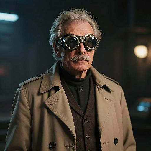 Steampunk Elder with Multi-Lens Goggles