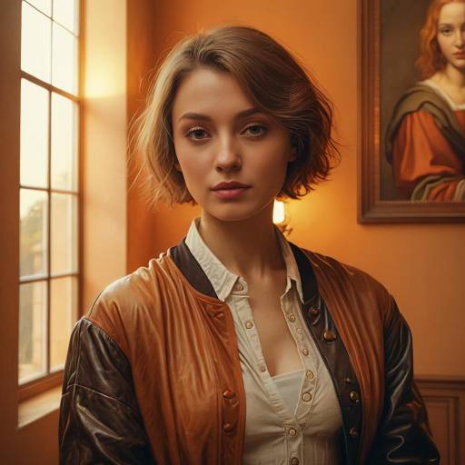 Young Woman in Vintage Room