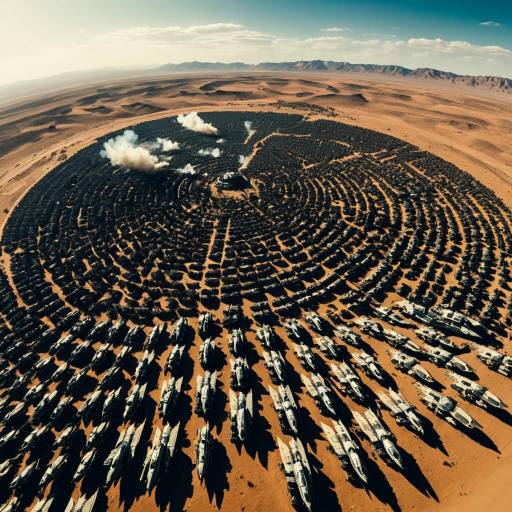 Alien Desert Battle from Above