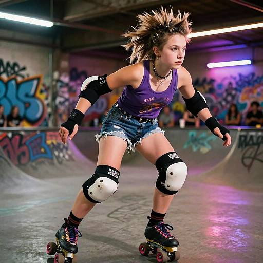 Avant-Garde Roller Derby Teen Portrait