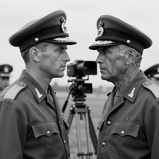 Serious Naval Men in Classic Photo