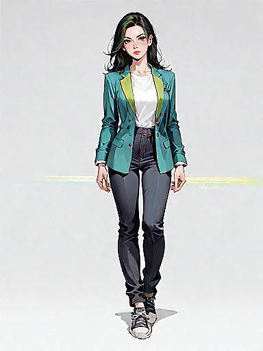 Stylish Business Woman in Modern Attire