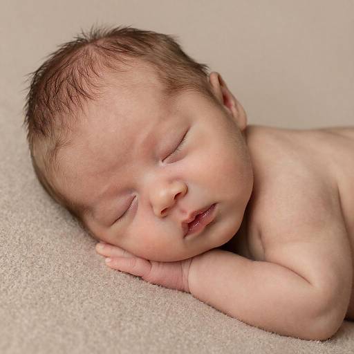 Close-Up of Peaceful Sleeping Newborn