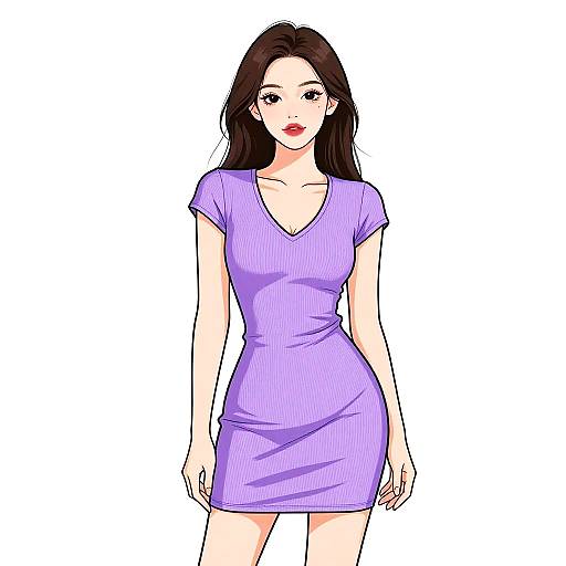 Woman in Pastel Purple Bodycon Dress