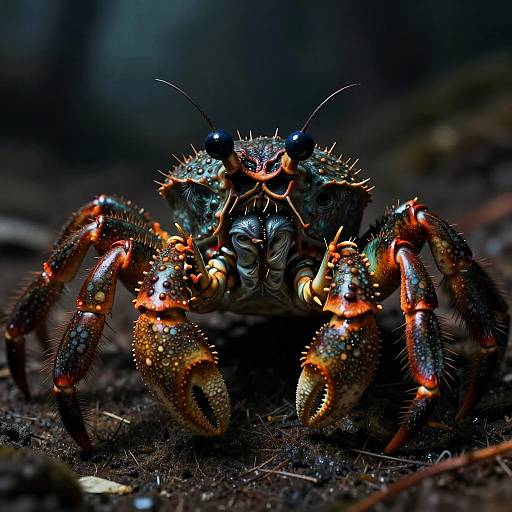 Surreal Tri-Eyed Hermit Crab Portrait