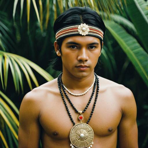 Filipino Man in Traditional Costume with Jewelry