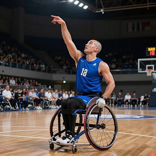 Dynamic Wheelchair Basketball Athlete Portrait