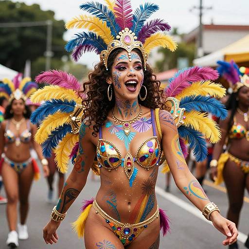 Vibrant Carnival Body Art Cover