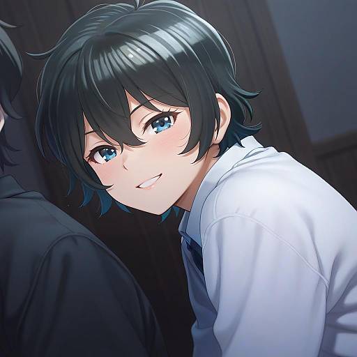 Illustration of Andrew graves, the coffin of andy and leyley in the style of Sabamen