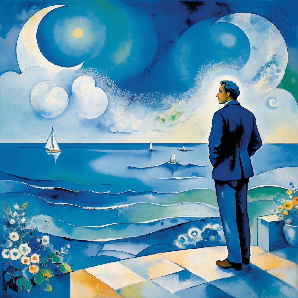 Chagall-Inspired Seascape Painter Illustration