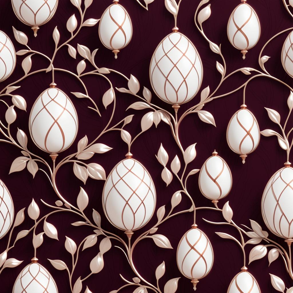 Luxurious Burgundy Wallpaper with Magnolias