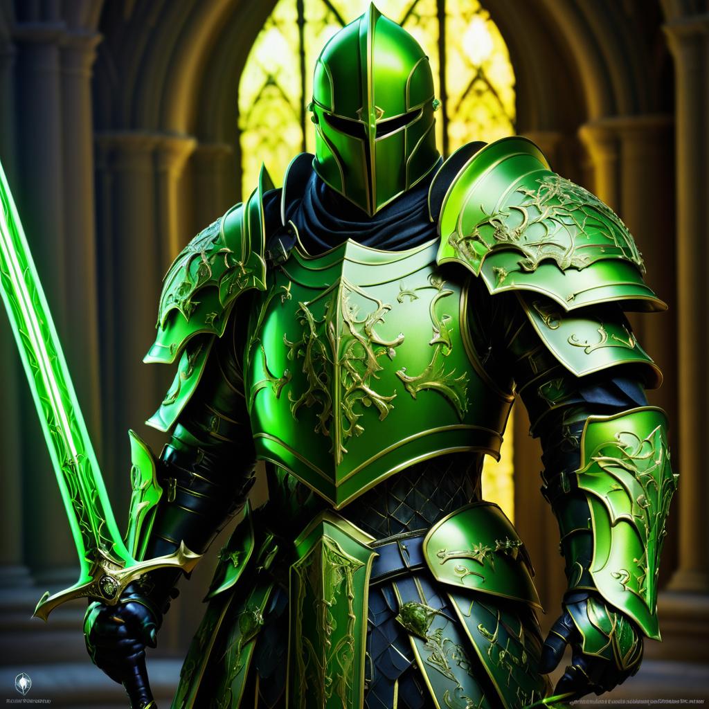 Epic Undead Knight in Chartreuse Light