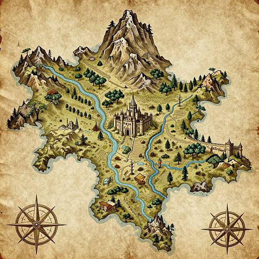 Intricate Medieval Fantasy Map Generator