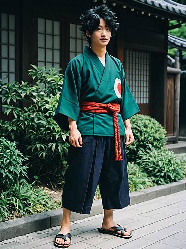 Deku in Traditional Japanese Costume