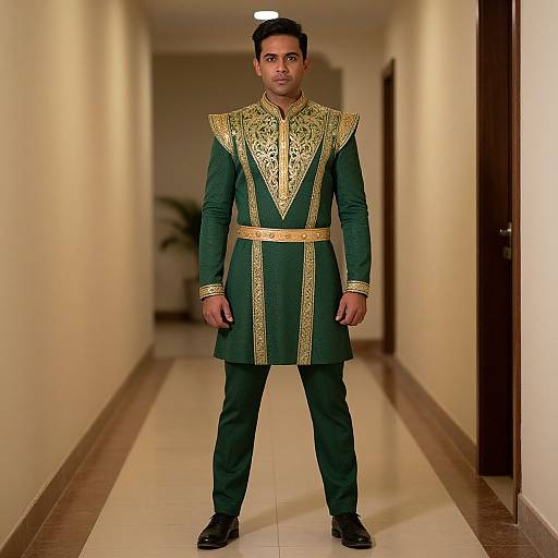 Man in Green and Gold Tunic
