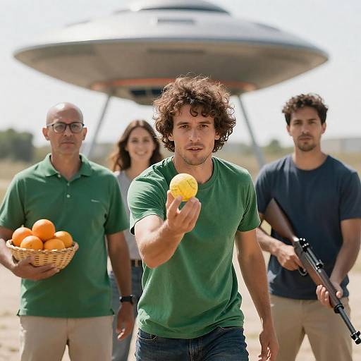 Dynamic Outdoor Scene with Four Individuals