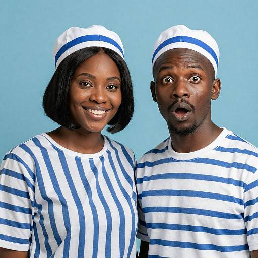 Joyful Portrait of Two Friends