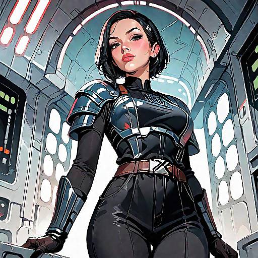 Smug Trilla in Black Sci-Fi Armor