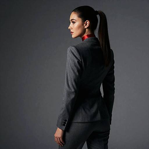 Chiaroscuro Film Portrait: Woman in Suit