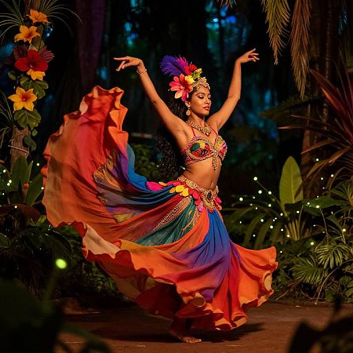 Sakira Dancing in Vibrant Jungle