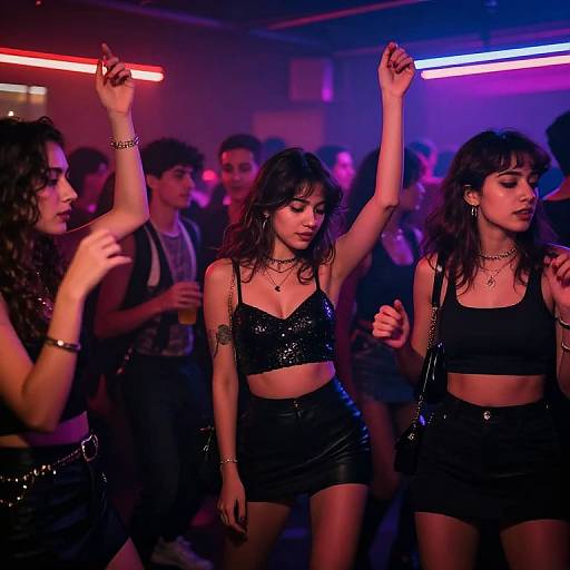 Vibrant Neon Nightclub Scene