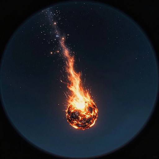 Bird's Eye View Meteorite Impact