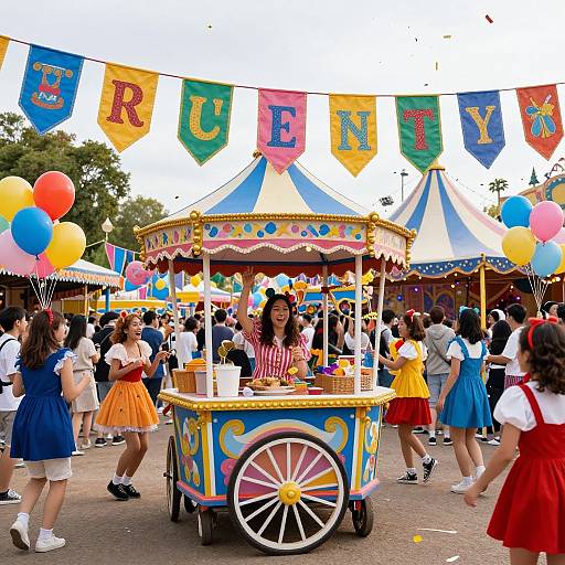 Whimsical Carnival Celebration Scene