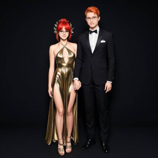 Elegant Couple Portrait with Red Hair Elegant Couple Portrait with Red Hair