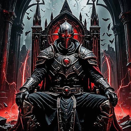 Dark Knight on Gothic Throne
