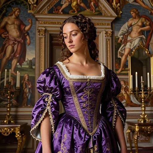 Italian Renaissance Lady in Grand Fresco