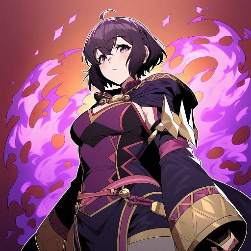 Illustration of Morgan (female) (fire emblem), fire emblem in the style of In (ain)